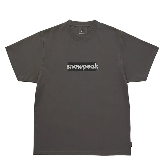 Snow Peak Reflective Typography T-Shirt Charcoal