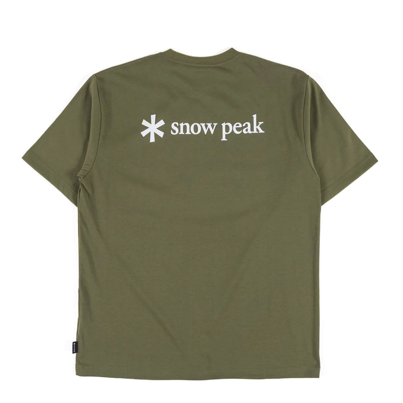 Snow Peak Standard Back Printed Logo T-Shirt Olive - The Sporting Lodge