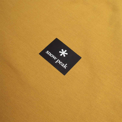 Snow Peak Standard Square Logo T-Shirt Yellow - The Sporting Lodge