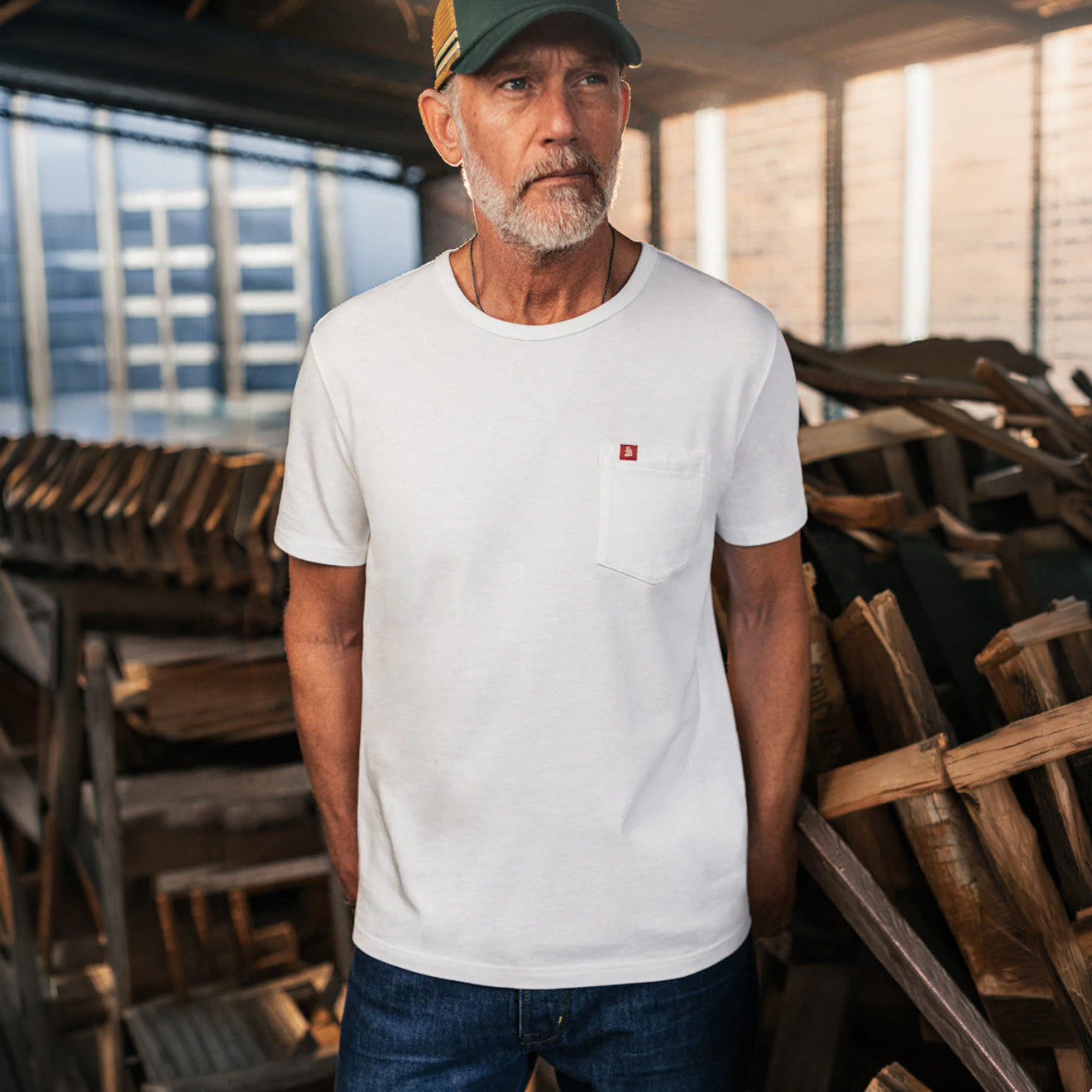 &Sons Boxer Pocket T-Shirt White