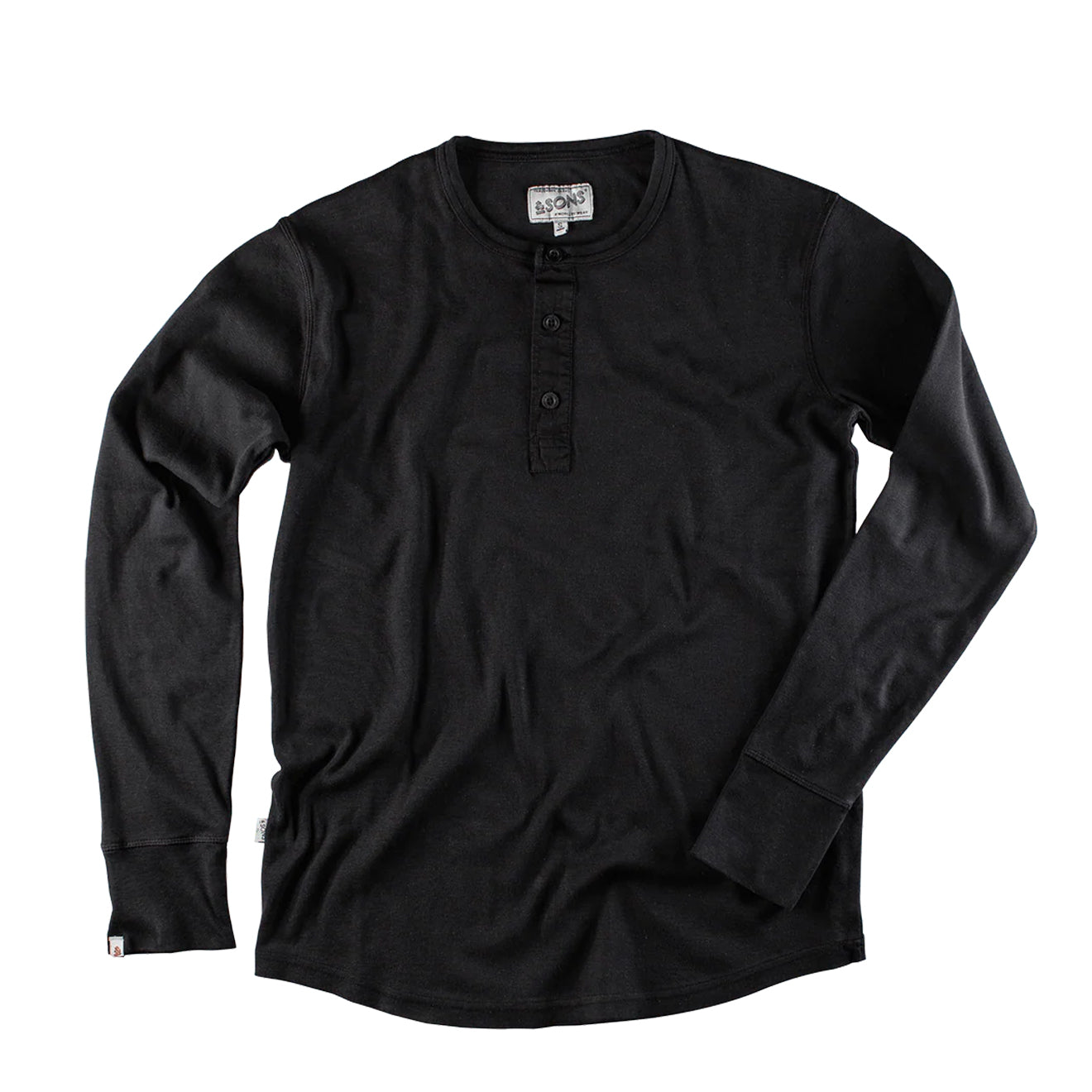 &Sons The New Elder Henley Shirt Black