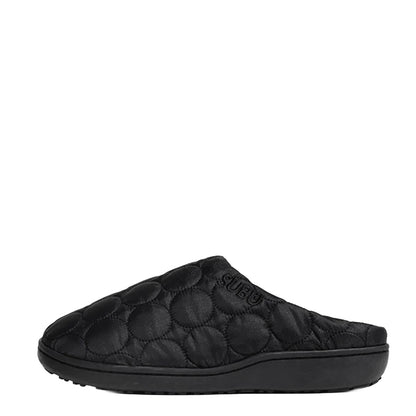 Subu Womens Circle Slipper Black