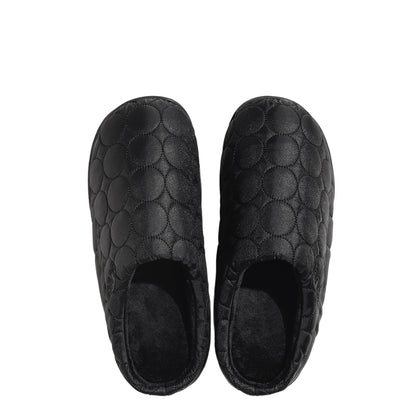 Subu Womens Circle Slipper Black