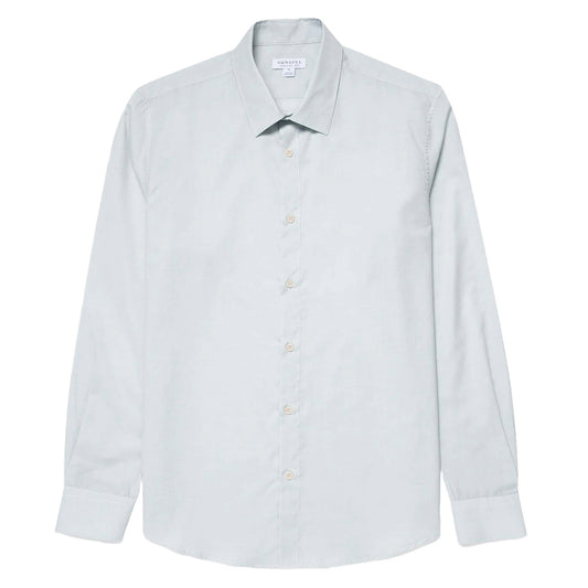 Sunspel Cotton Cashmere Shirt Light Blue - The Sporting Lodge