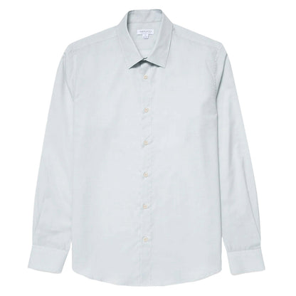 Sunspel Cotton Cashmere Shirt Light Blue - The Sporting Lodge