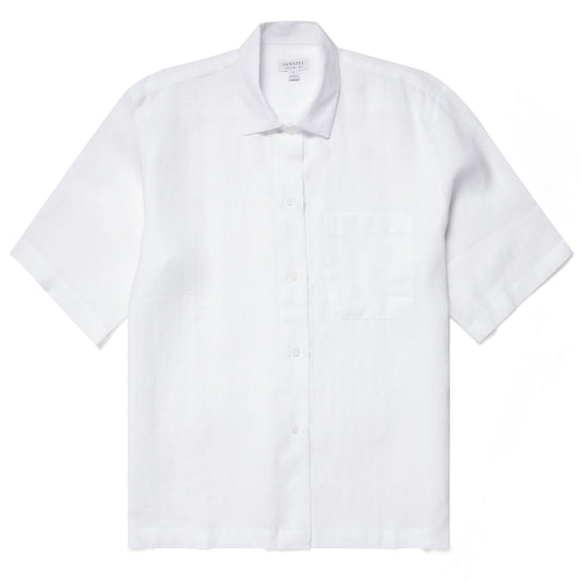 Sunspel Womens S/S Shirt White