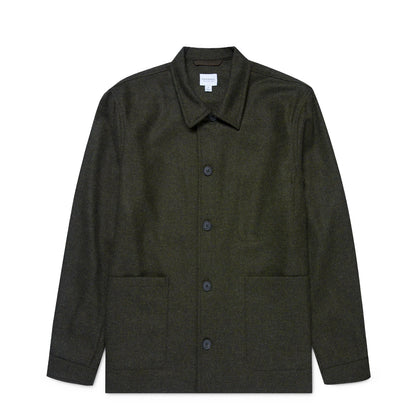 Sunspel British Wool Twin Pocket Jacket Drill Green - The Sporting Lodge