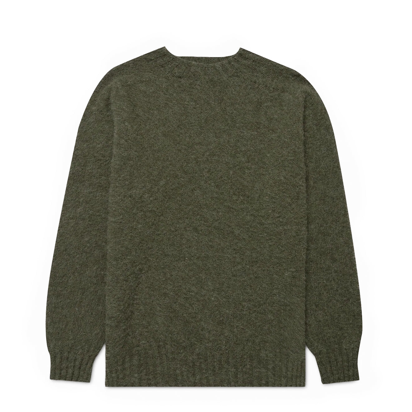 Sunspel Brushed Shetland Crew Neck Sea Moss - The Sporting Lodge