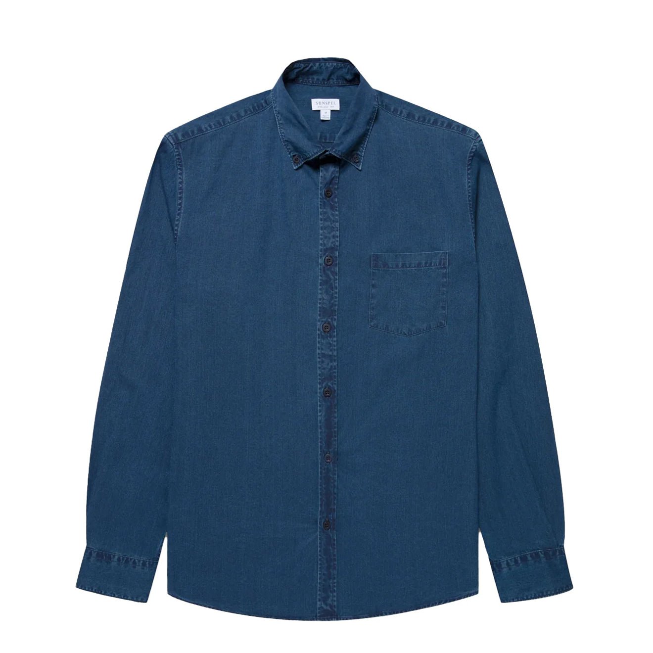Sunspel Button Down Shirt Indigo - The Sporting Lodge