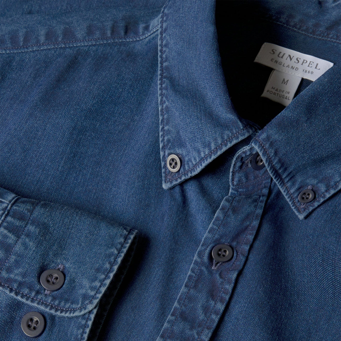 Sunspel Button Down Shirt Indigo - The Sporting Lodge