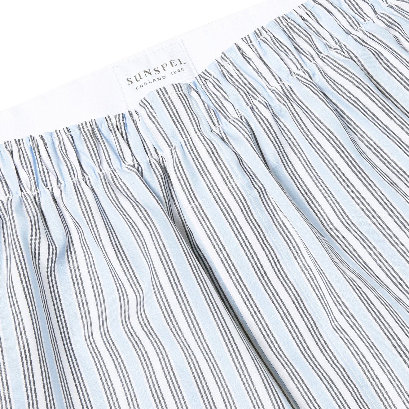 Sunspel Classic Boxer Short Blue Mix Stripe