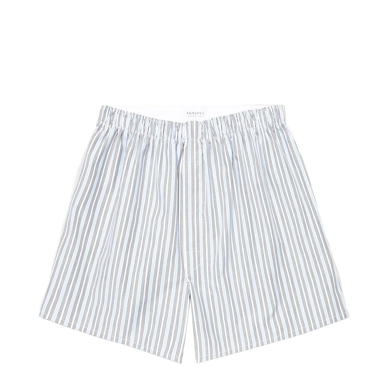 Sunspel Classic Boxer Short Blue Mix Stripe
