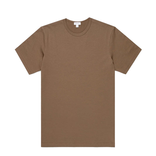 Sunspel Classic Crew T-Shirt Dark Cedar - The Sporting Lodge