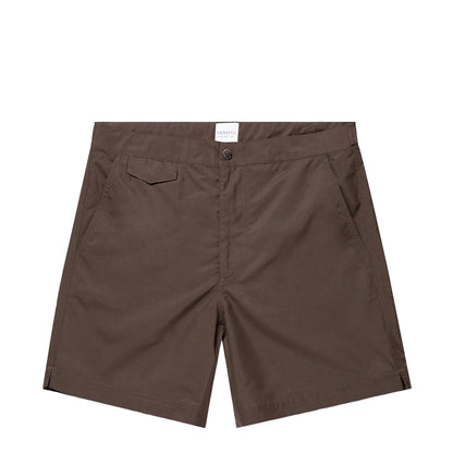 Sunspel Classic Swim Shorts Dark Walnut