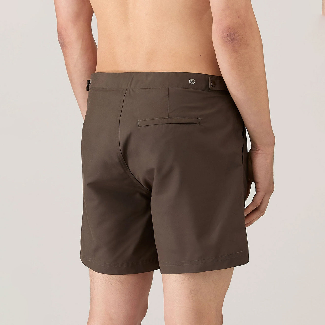 Sunspel Classic Swim Shorts Dark Walnut
