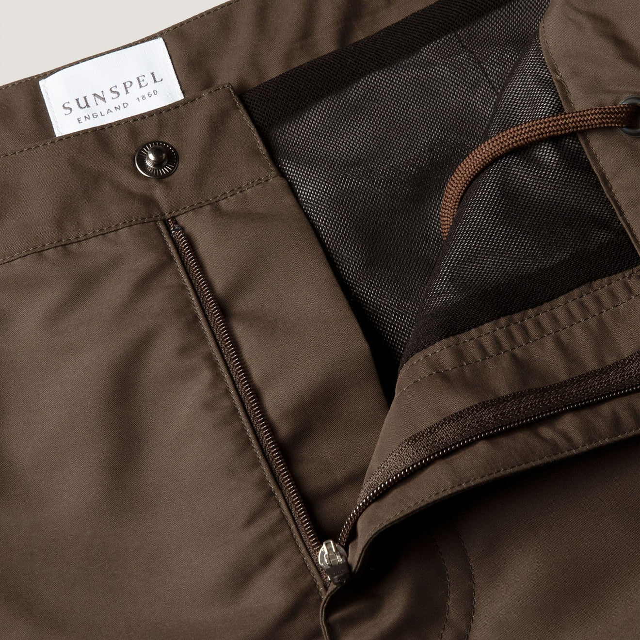 Sunspel Classic Swim Shorts Dark Walnut