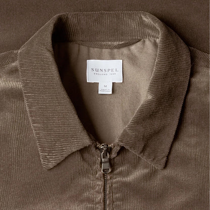 Sunspel Cord Harrington Jacket Bark