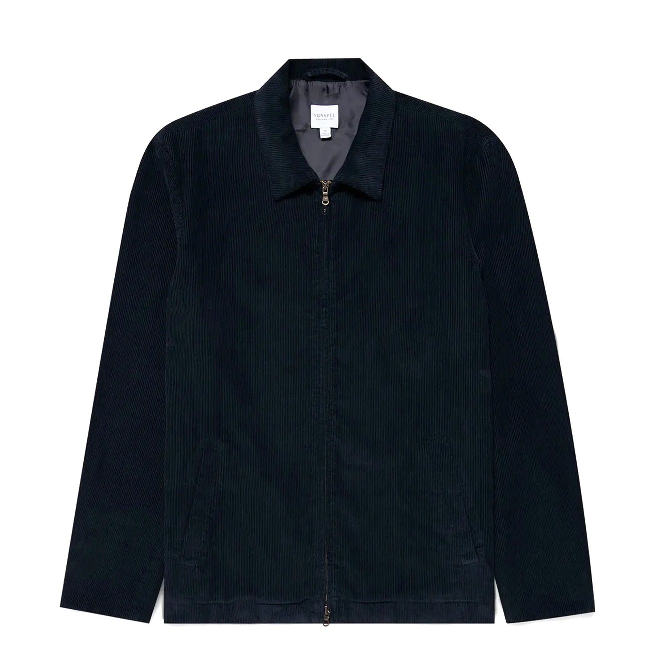 Sunspel Cord Harrington Jacket Navy - The Sporting Lodge