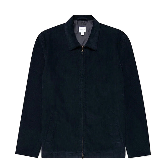 Sunspel Cord Harrington Jacket Navy - The Sporting Lodge