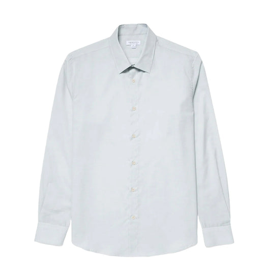 Sunspel Cotton Cashmere Shirt Light Blue - The Sporting Lodge