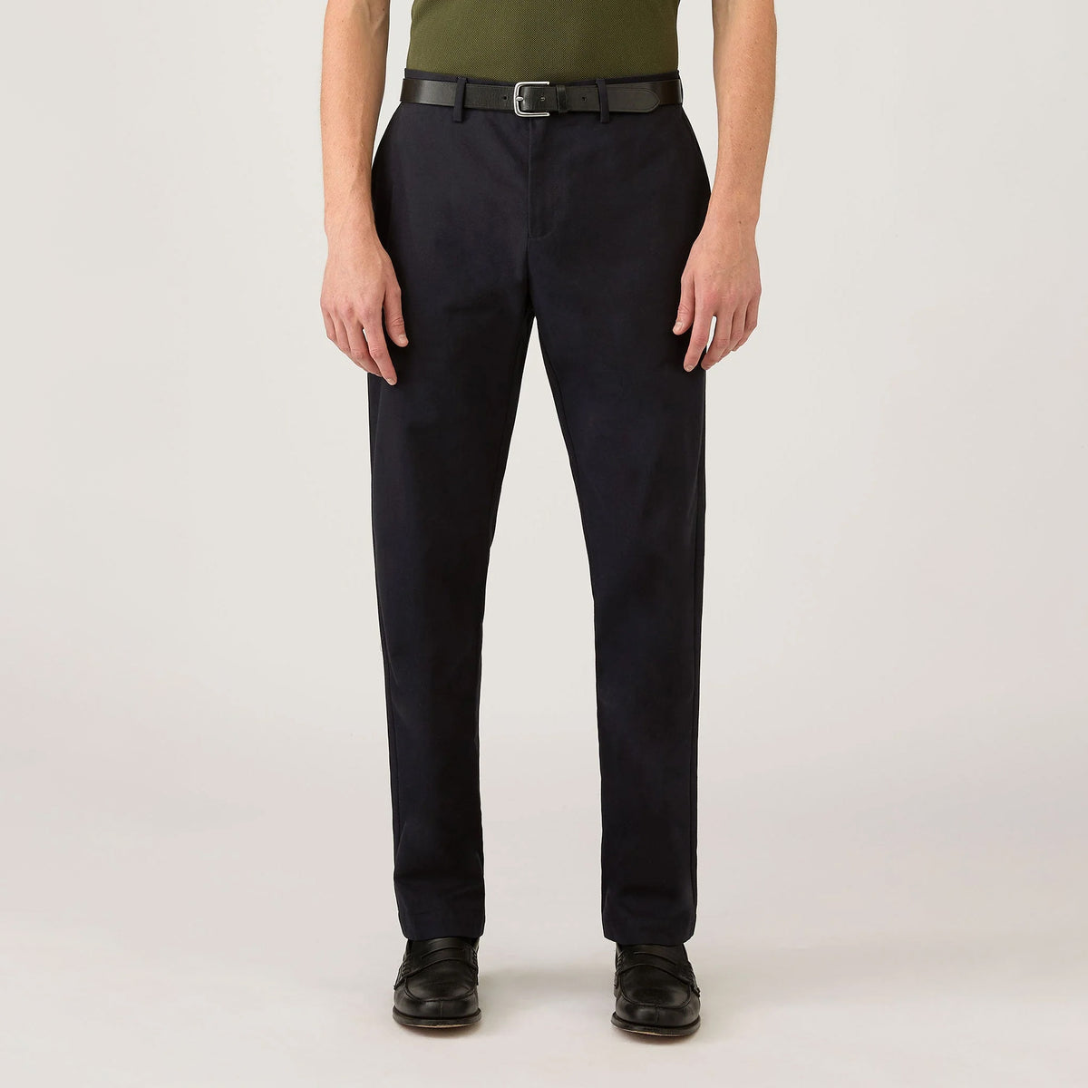Sunspel Cotton Drill Trouser Navy