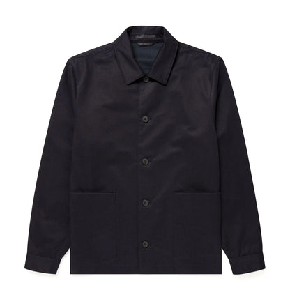 Sunspel Cotton Drill Twin Pocket Jacket Navy