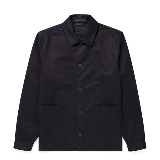 Sunspel Cotton Drill Twin Pocket Jacket Navy