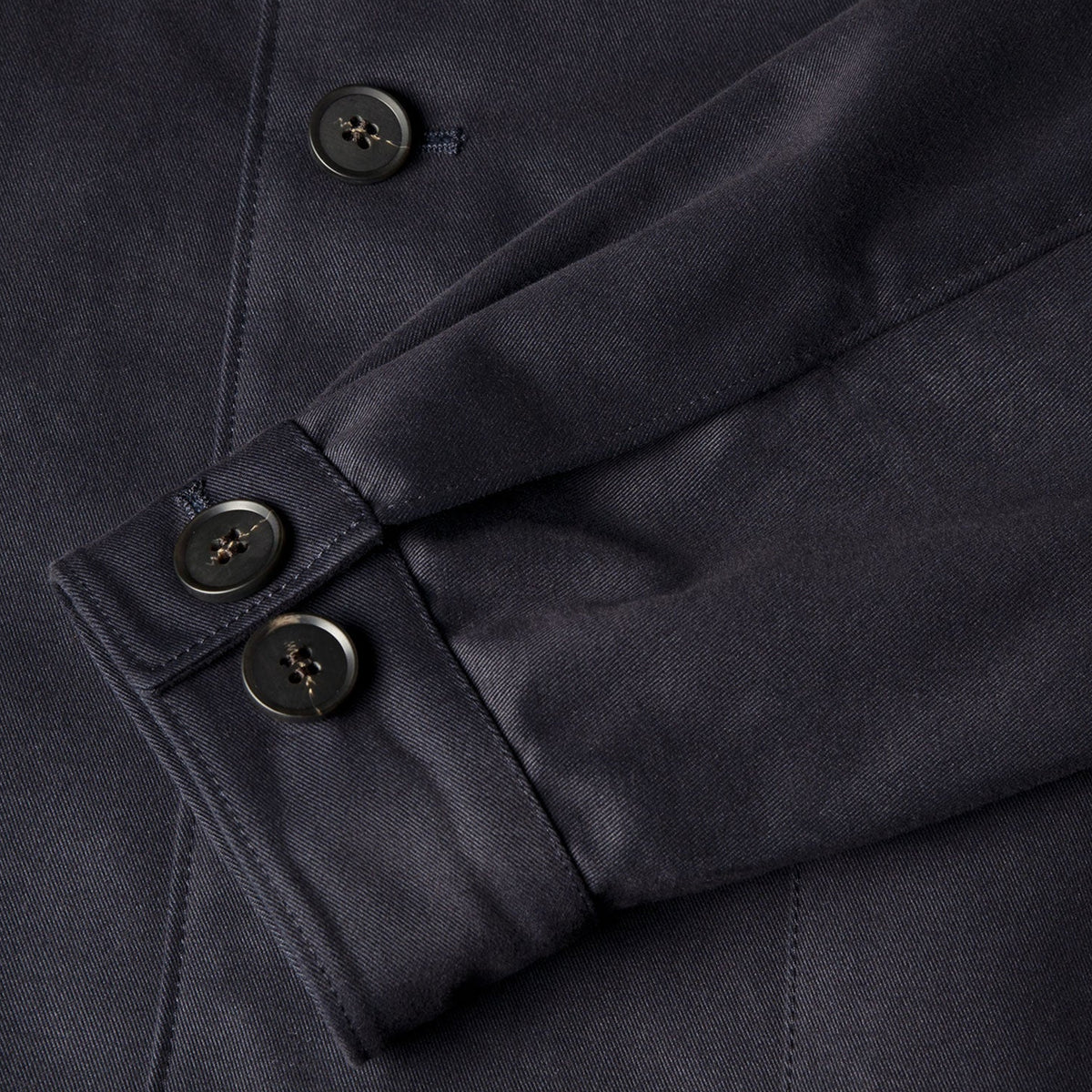 Sunspel Cotton Drill Twin Pocket Jacket Navy