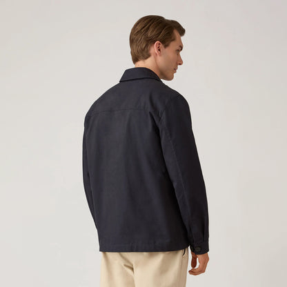 Sunspel Cotton Drill Twin Pocket Jacket Navy