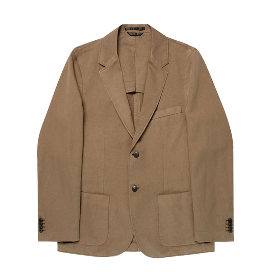 Sunspel Cotton Linen Blazer Dark Cedar