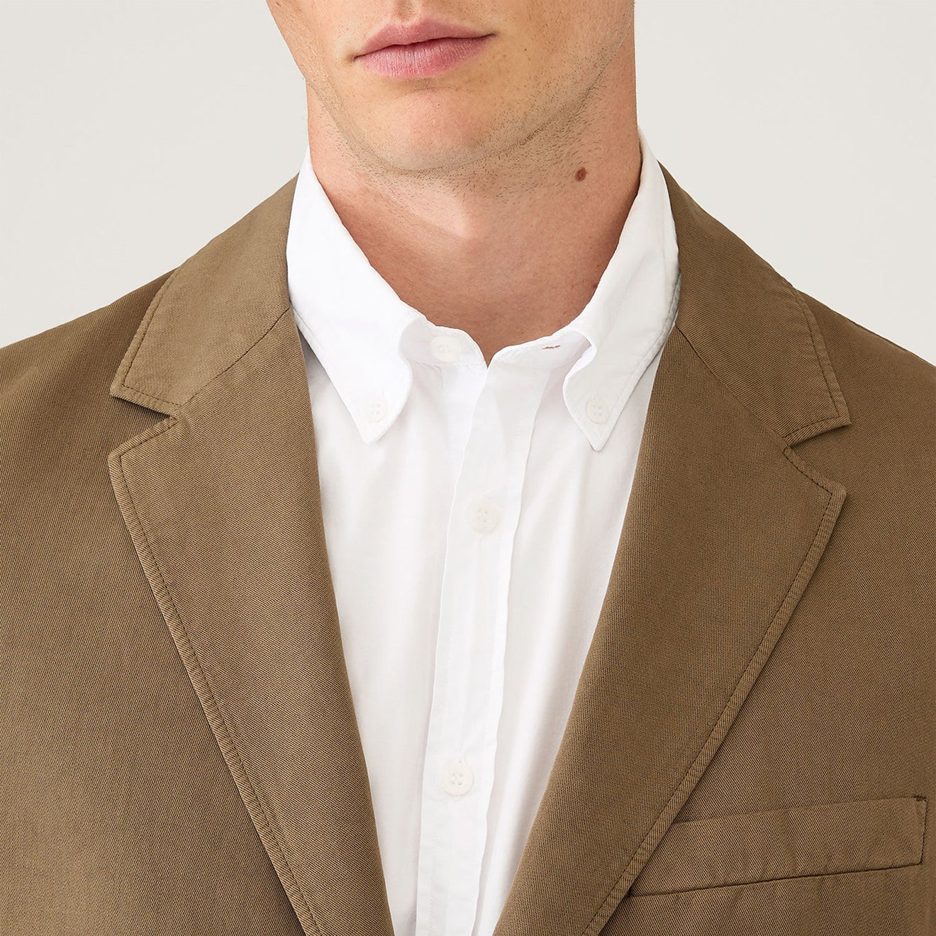 Sunspel Cotton Linen Blazer Dark Cedar