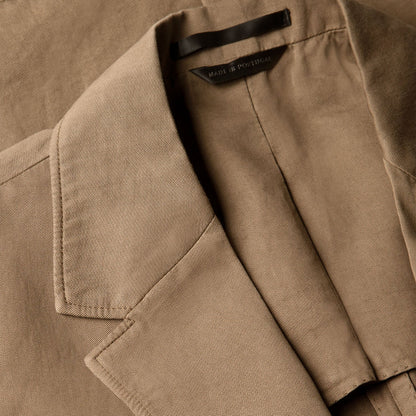Sunspel Cotton Linen Blazer Dark Cedar