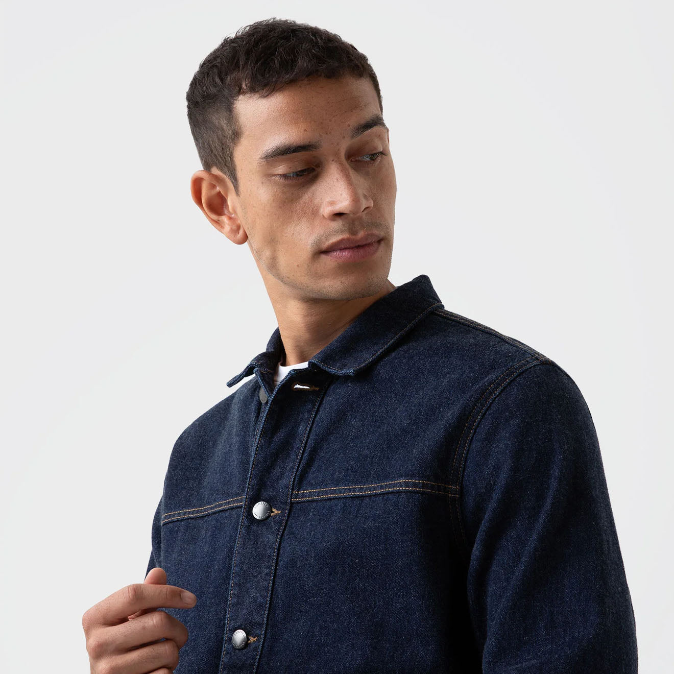 Sunspel Denim Jacket Denim Rinse Wash - The Sporting Lodge
