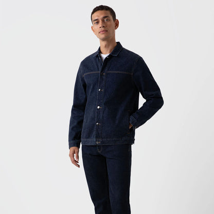 Sunspel Denim Jacket Denim Rinse Wash - The Sporting Lodge