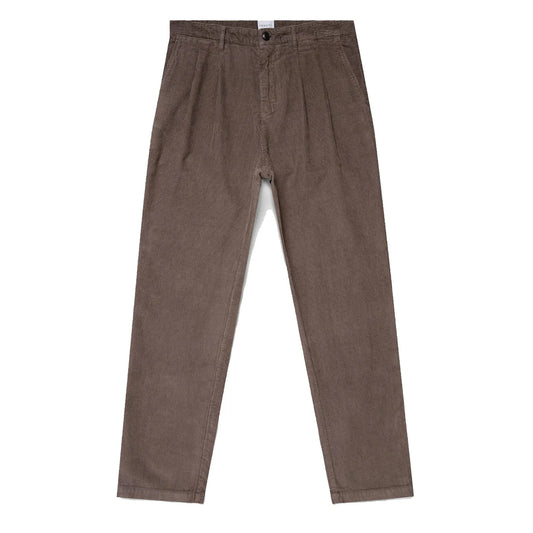 Sunspel Double Pleat Corduroy Trouser Cedar
