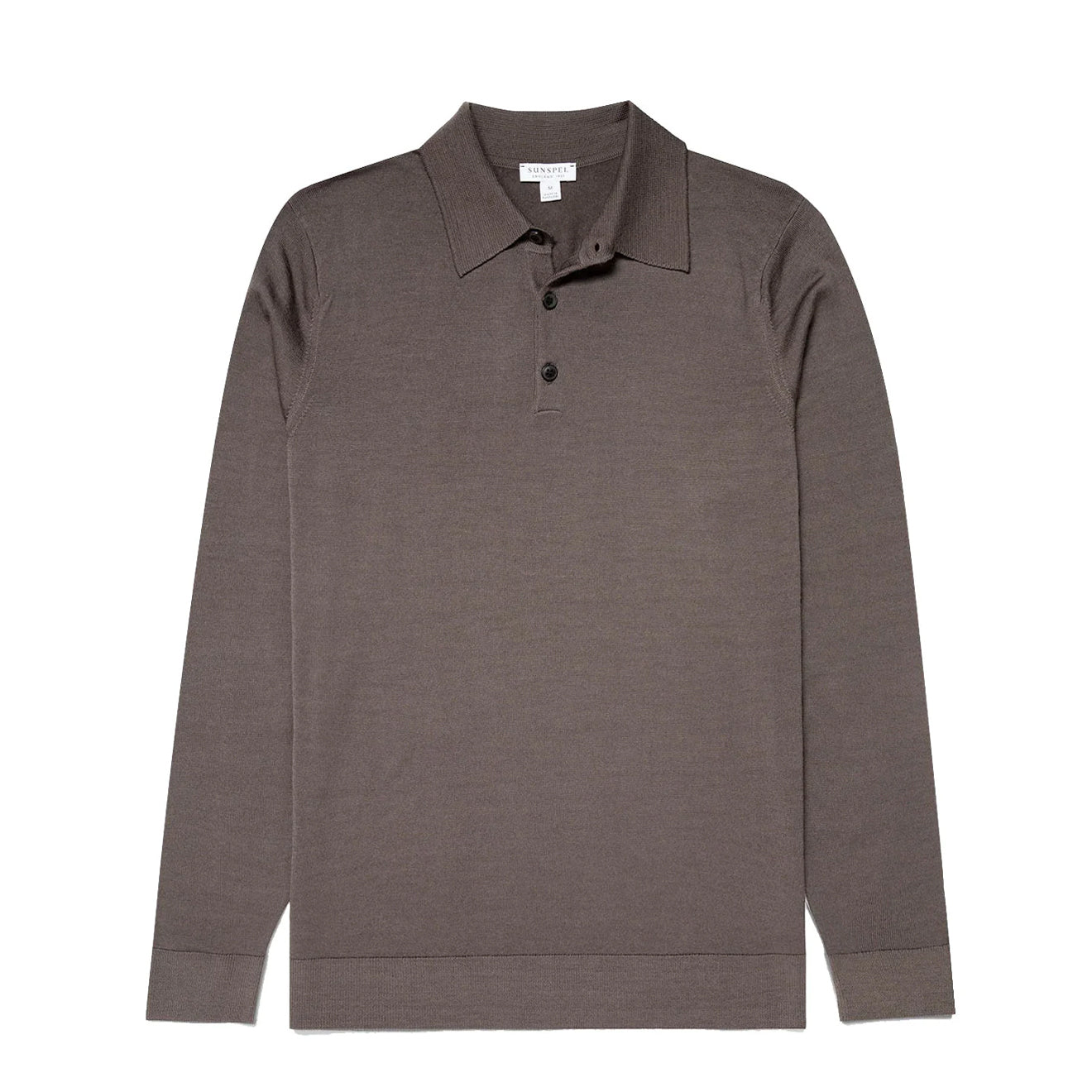 Sunspel Extra-Fine Merino Polo Shirt Cedar