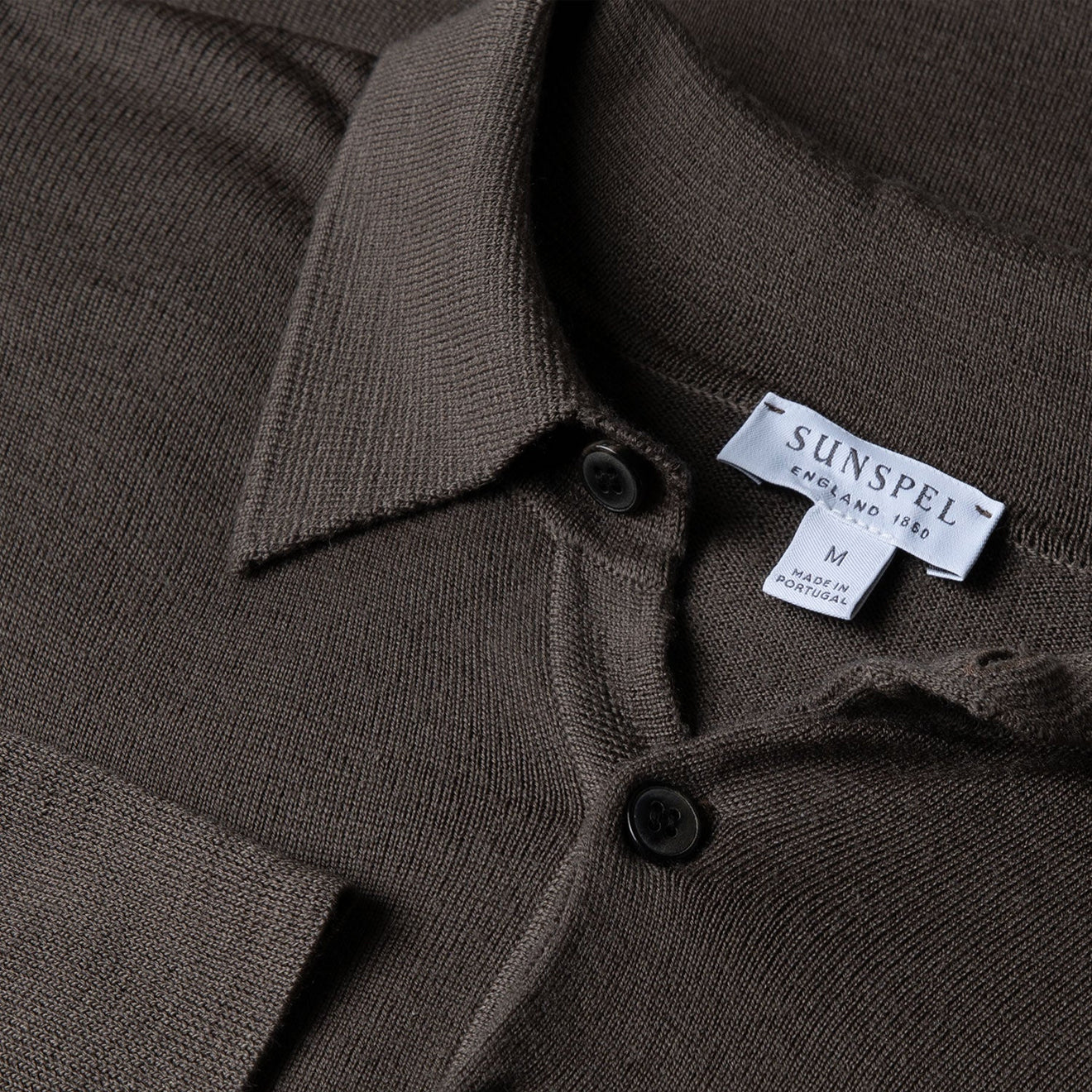Sunspel Extra-Fine Merino Polo Shirt Cedar