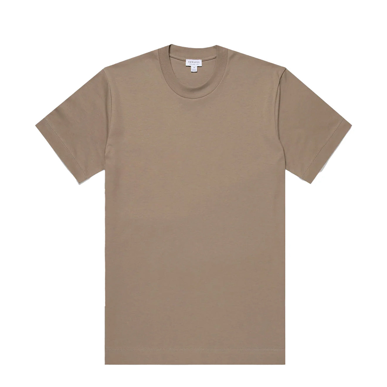 Sunspel Heavy Weight S/S Crew Tee Dark Stone - The Sporting Lodge
