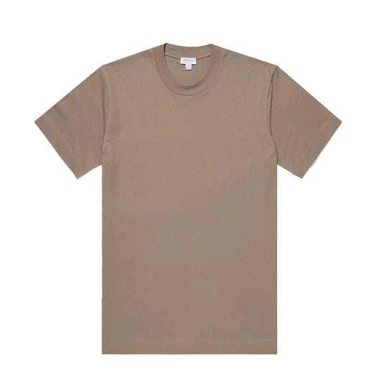 Sunspel Heavy Weight S/S Crew Tee Dark Stone