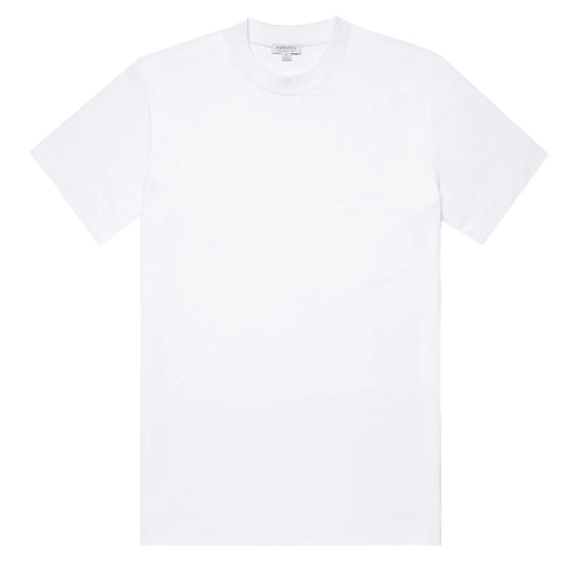 Sunspel Heavy Weight S/S Crew Tee White