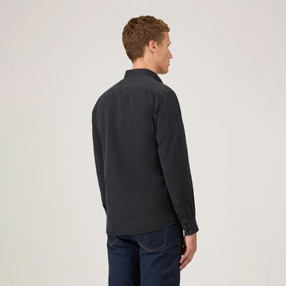 Sunspel Indigo Twill Shirt Black Rinse Denim - The Sporting Lodge