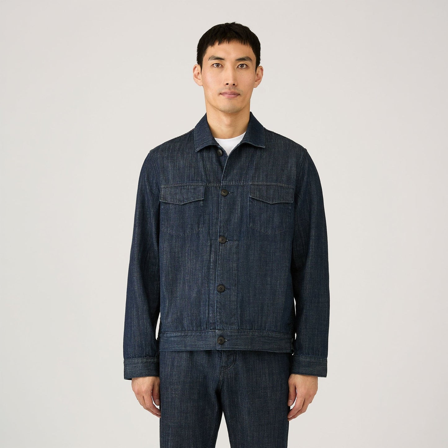 Sunspel Japanese Denim Jacket Denim Rinse Wash