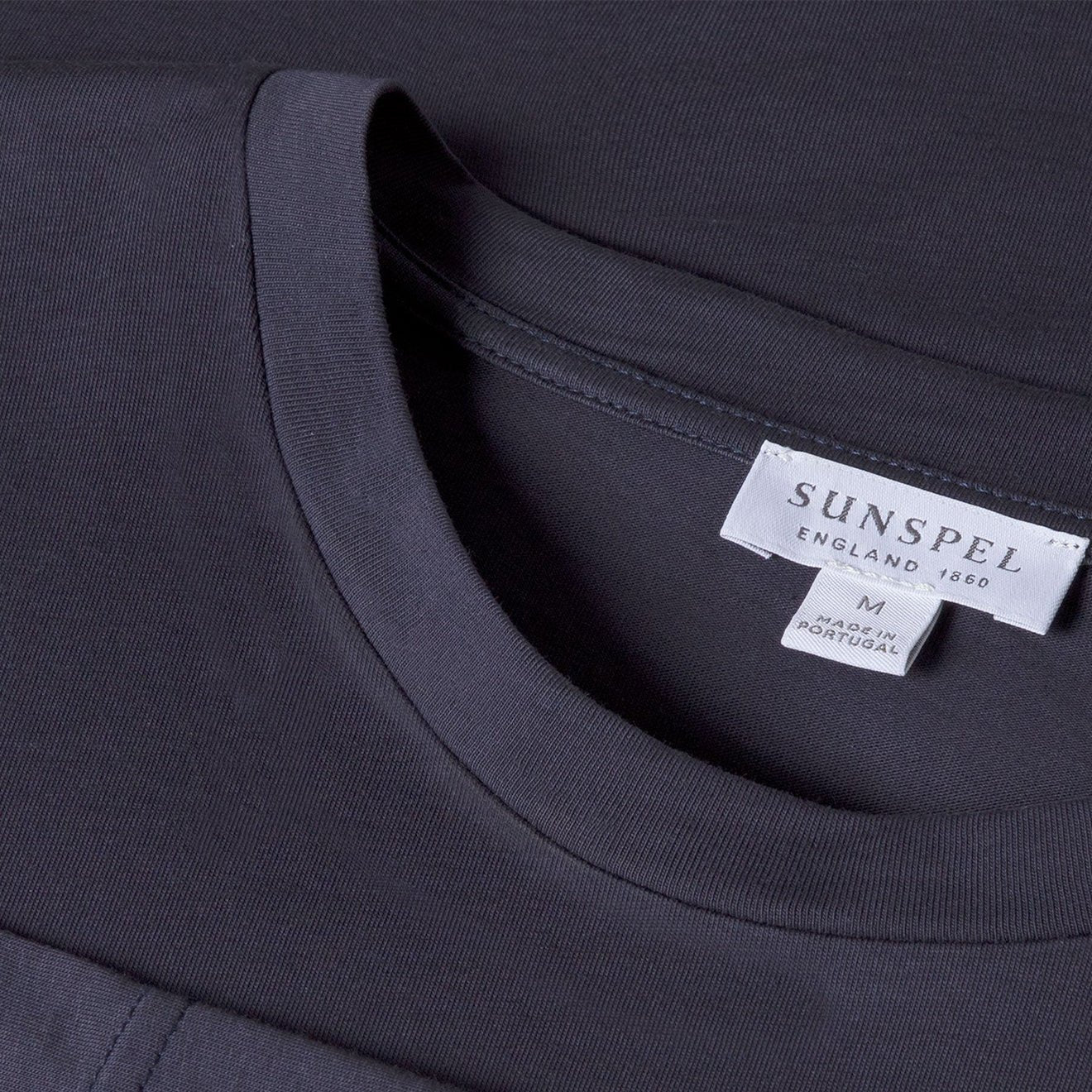 Sunspel LS Riviera T-Shirt Navy - The Sporting Lodge