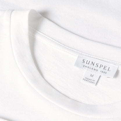Sunspel LS Riviera T-Shirt White - The Sporting Lodge