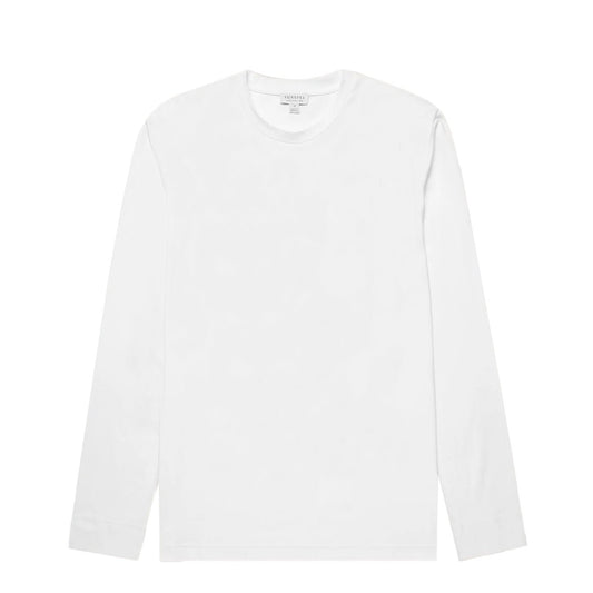 Sunspel LS Riviera T-Shirt White