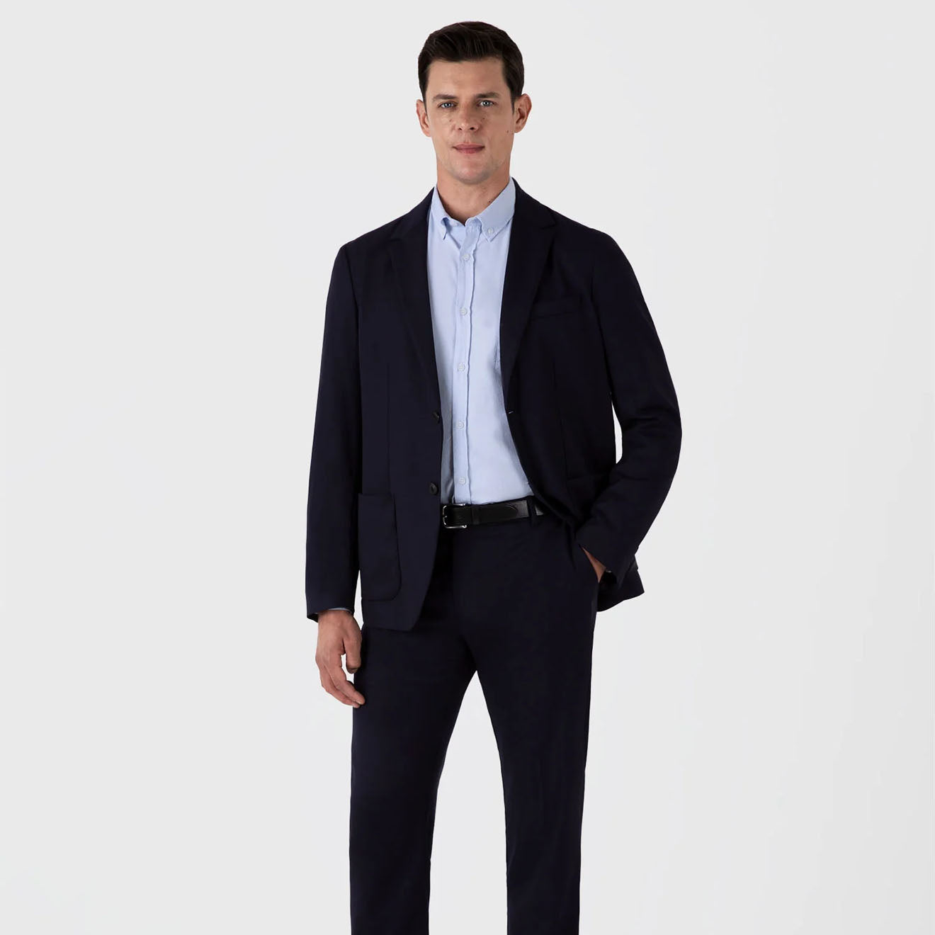 Sunspel L/S Oxford Shirt Light Blue - The Sporting Lodge
