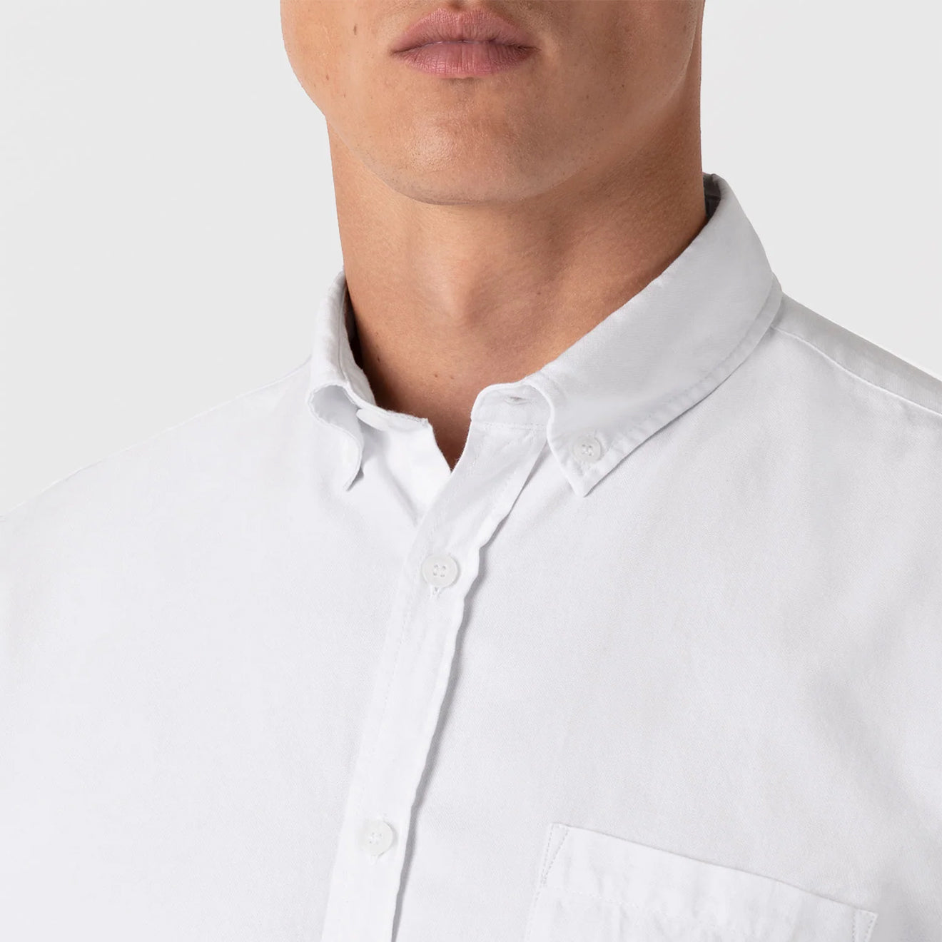 Sunspel L/S Oxford Shirt White - The Sporting Lodge