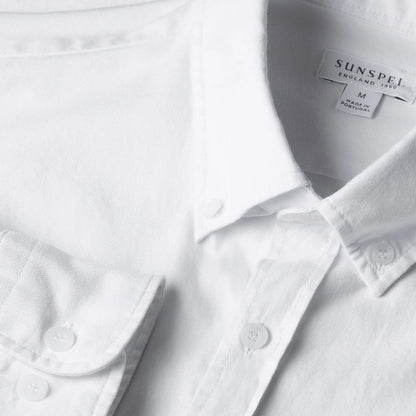 Sunspel L/S Oxford Shirt White - The Sporting Lodge