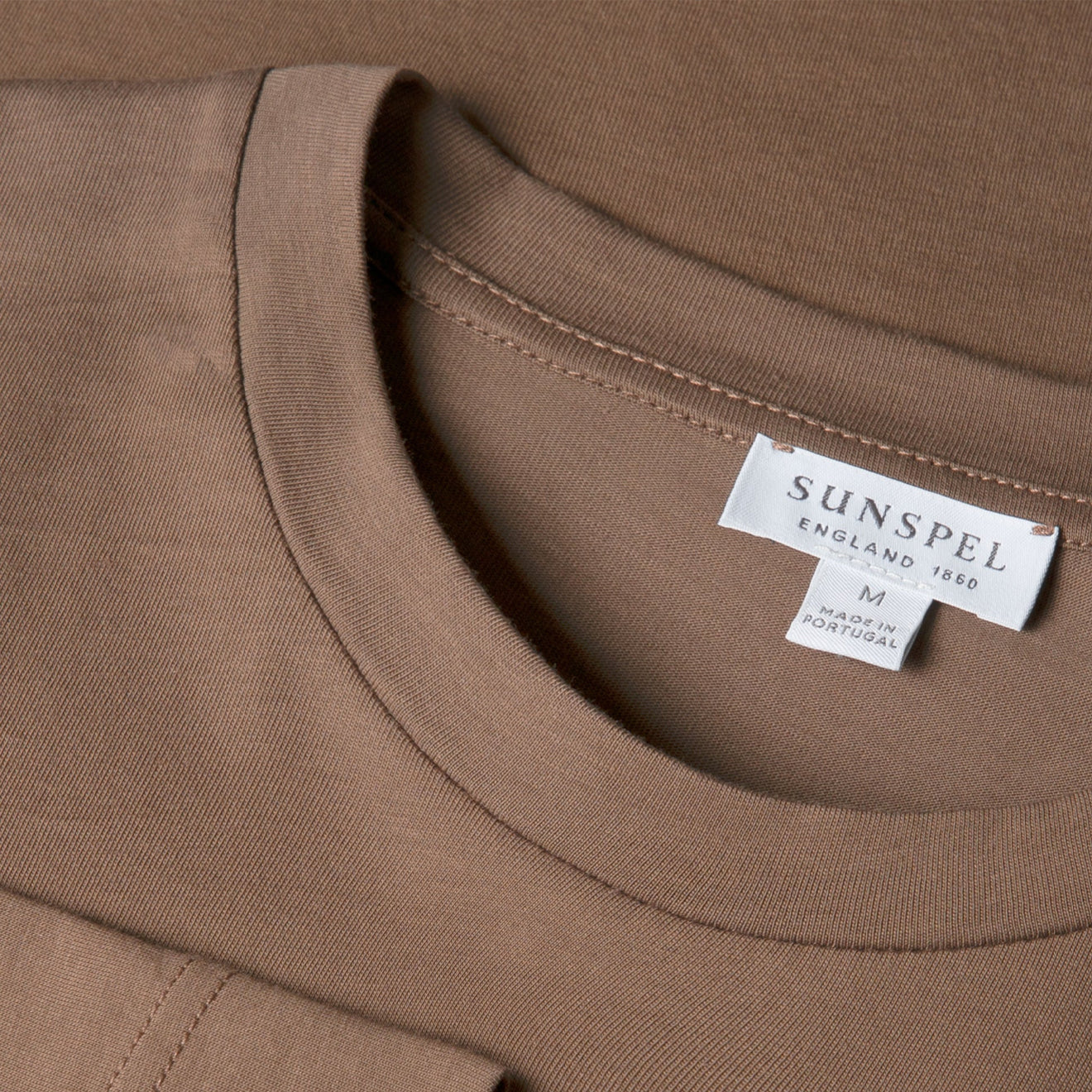 Sunspel L/S Riviera T-Shirt Bark - The Sporting Lodge