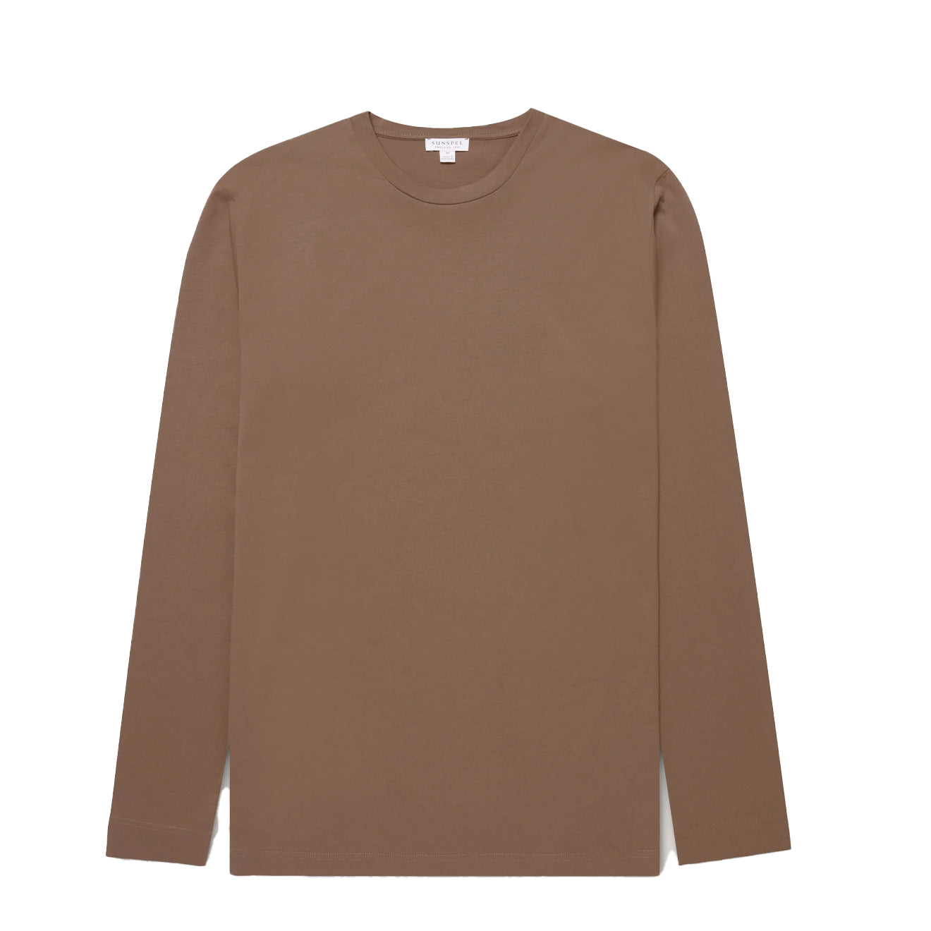 Sunspel L/S Riviera T-Shirt Bark - The Sporting Lodge